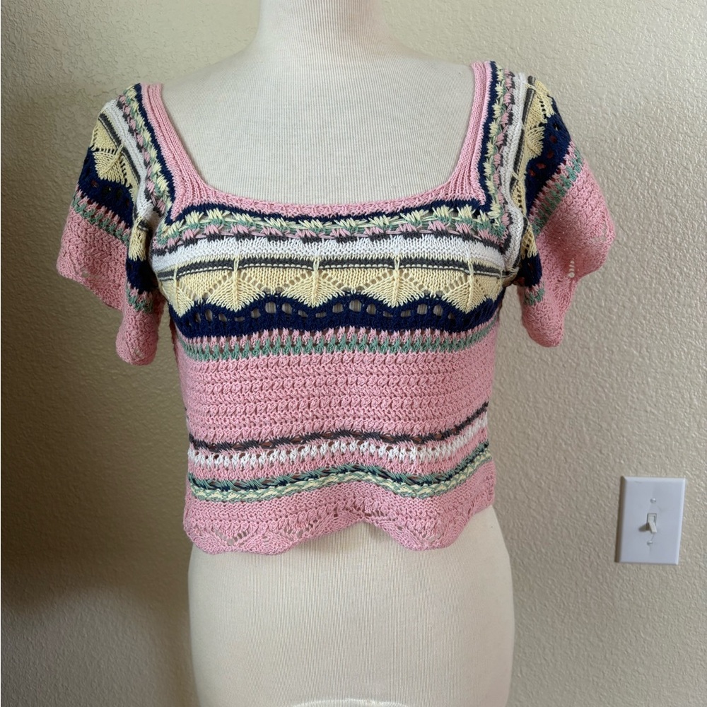 POL knitted crop top